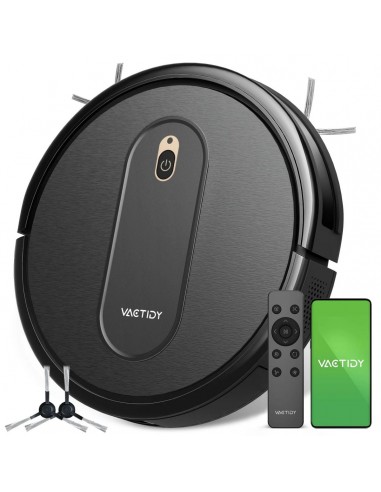 Vactidy T6 Robot Vacuum Cleaner - 2000Pa Suction 2500mAh Battery 100min Runtime-Black ouvre sa boutique