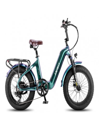 FAFREES F20 Master Electric Bike - 500W Motor 1080WH Battery 110KM Range - Aurora Green brillant des détails fins