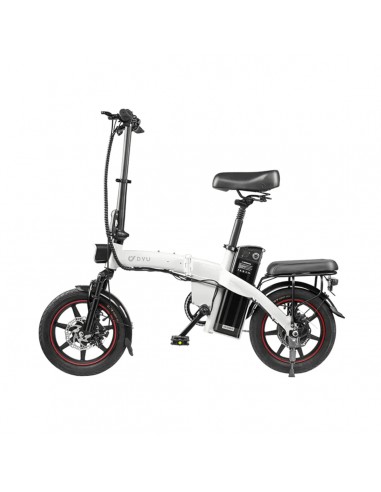 DYU A5 14" Electric Bike - 350W Motor 48V7.5Ah Battery 40KM Range Disc Brakes - White en linge