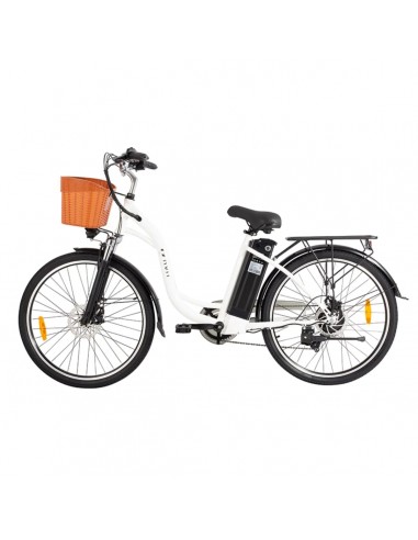 DYU C6 26" Electric Bike - 350W Motor 36V12.5Ah Battery 40KM Range Disc Brakes - White Voir les baskets