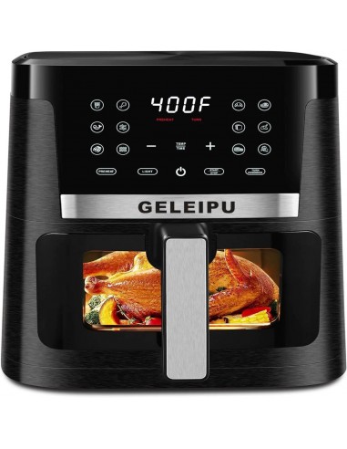 GELEIPU-DL27 Air Fryer - 1800W Motor 7L Capacity 12 Preset Modes Non-stick Coating - Black de France