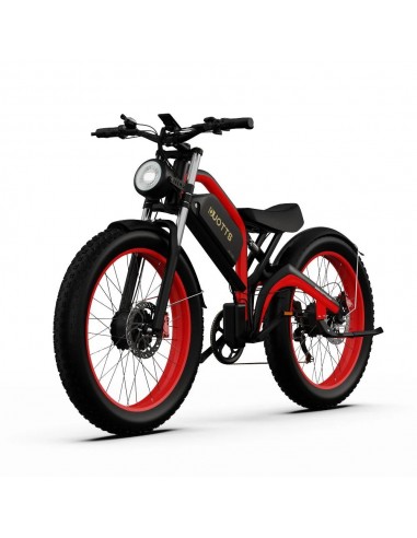 Duotts N26 Electric Bike - 750W*2 Motor 48V20Ah Battery 60KM Range Disc Brakes - Black Red outlet