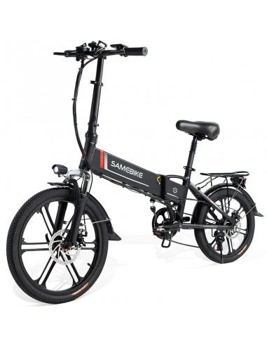 SAMEBIKE 20LVXD30-II Electric Bike - 350W Motor 48V10AH Battery 40KM Range Mechanical Disc Brakes - Black france