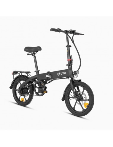 DYU A1F PRO 16" Electric Bike - 250W Motor 36V7.5Ah Battery 30KM Range Disc Brakes - Black 50-70% off 