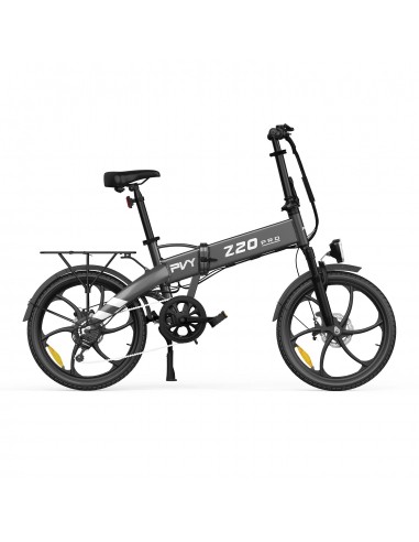 PVY Z20 Pro Electric Bike - 250W Motor 36V10.4AH Battery 80KM Range Mechanical Disc Brakes - Grey france