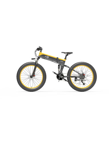 BEZIOR X1500 Electric bicycle Black and Yellow une grave pollution 