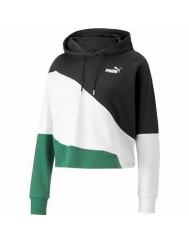 Sweat à capuche femme Puma Power Cat Vert pas cheres